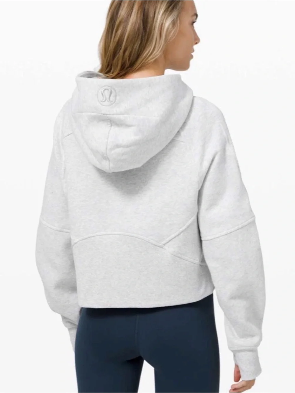 Lululemon Scuba Oversized 1/2 Zip Hoodie Heathered Core Ultra Grey Size XS/S